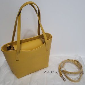 Zara Two Ways Yellow Sturdy Shopper Tote